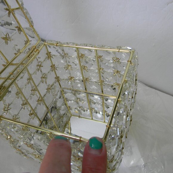 NEW Multi-Faceted Brilliance Lit Square Keepsake Box by Valerie PARR HILL GOLD - Picture 4 of 6